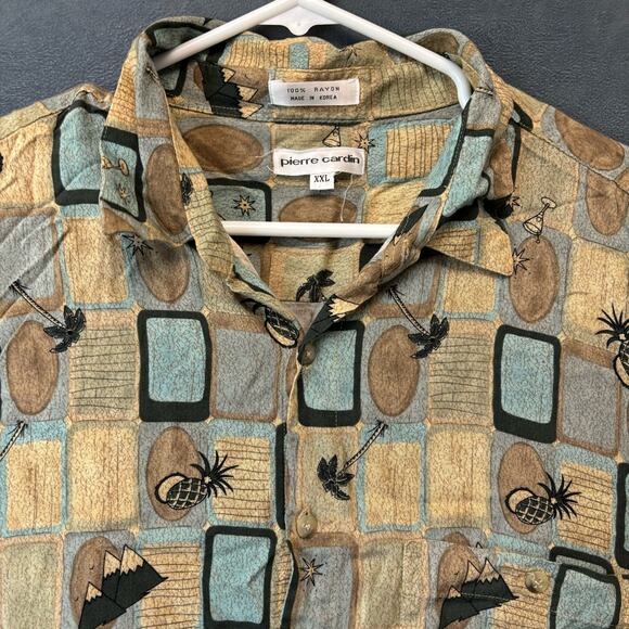 Vintage Pierre Cardin Shirt Mens XXL Button Down Biggie Tupac Streetwear Martini - Picture 6 of 6